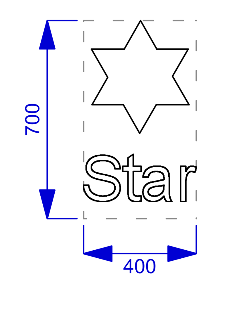 Technical render of a Saferturf Star with Text